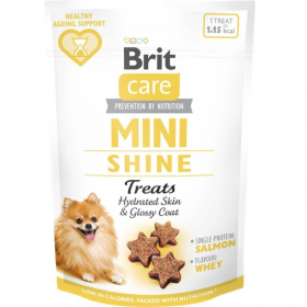 Дентални пръчици за здрава кожа и блестяща козина Brit Care Dog Mini treats Shine за малки породи кучета